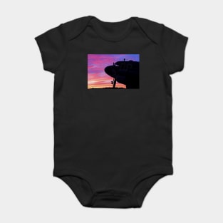 WWII C47 at Sunset Baby Bodysuit